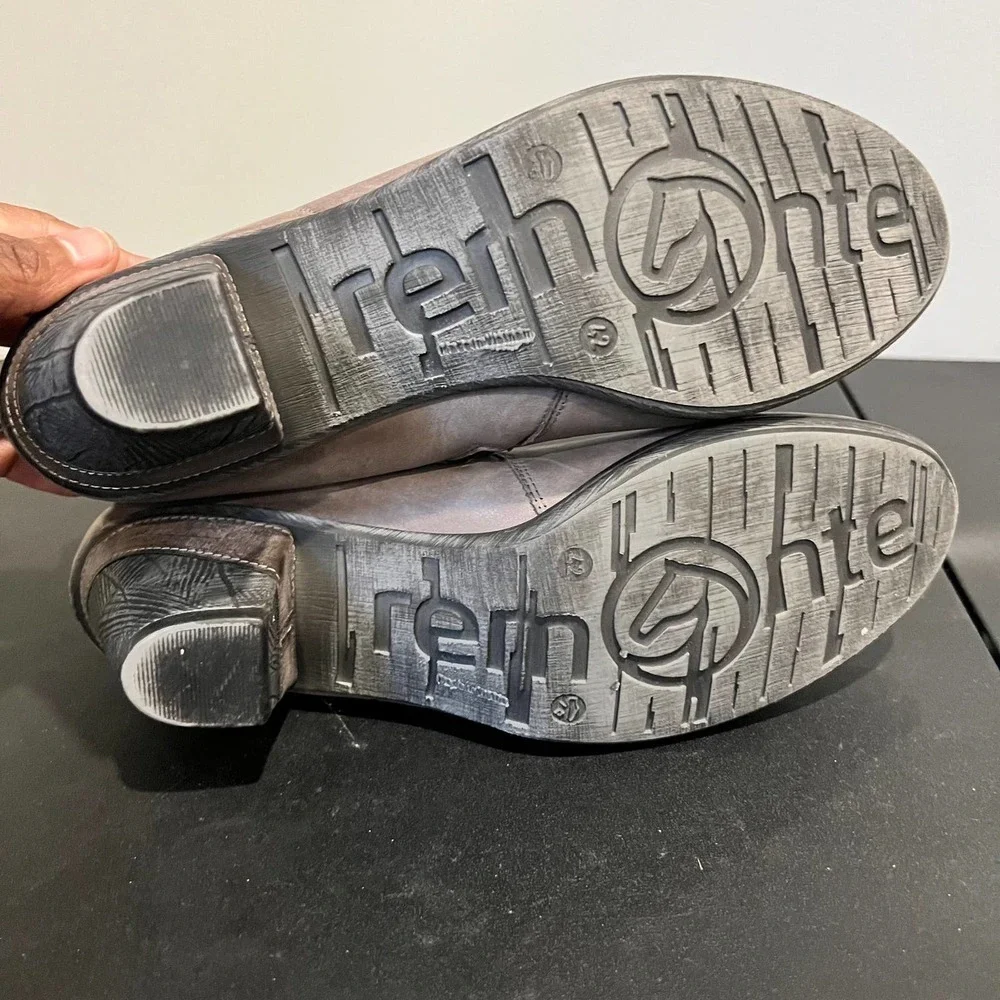 Remonte Womens Leather Gray Cheyenne Western Bootie Ankle Boot Size 10 - Picture 6 of 9